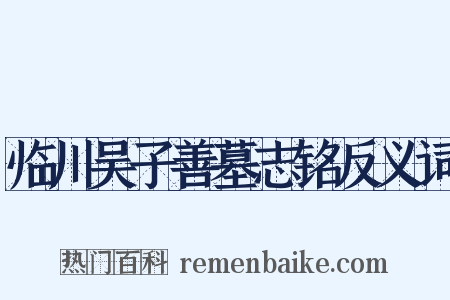 临川吴子善墓志铭反义词是什么意思的图片